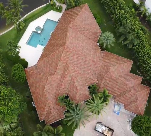 Tile roof cleaning